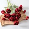 Künstliche Lulian Blume Faux Seide Ranunkel Blume mit Stiel 4 Köpfe Fake Ranunkel Arrangement für Zuhause Hochzeit Dekoration Tischmittelstück