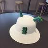 2025 New 3D Cute Bear Kids Dinosaur Cartoon Sun Hat UPF50+ Wide Brim Straw Summer Beach Cap For Baby Boys Girls Sun Protection