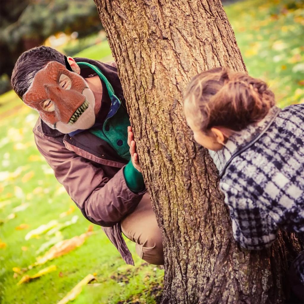 Halloween Dragon Dinosaur Mask Snake Open Mouth Latex Horror Dinosaur Headgear Halloween Cosplay Photo Props Decorations