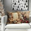 European Christmas Pillow Cushion Creative Home Linen Plush Bedside Sofa Pillow Case