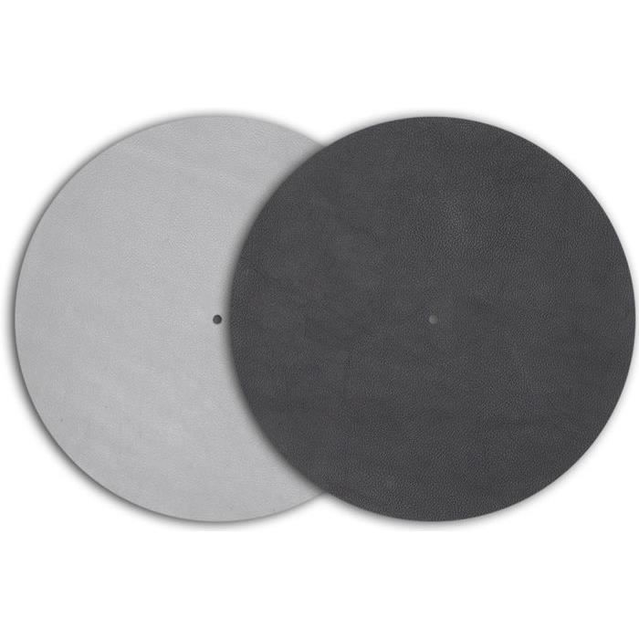 Couvre-plateau - PRO-JECT - Leather It - Cuir Gris - 30 Cm - Rond