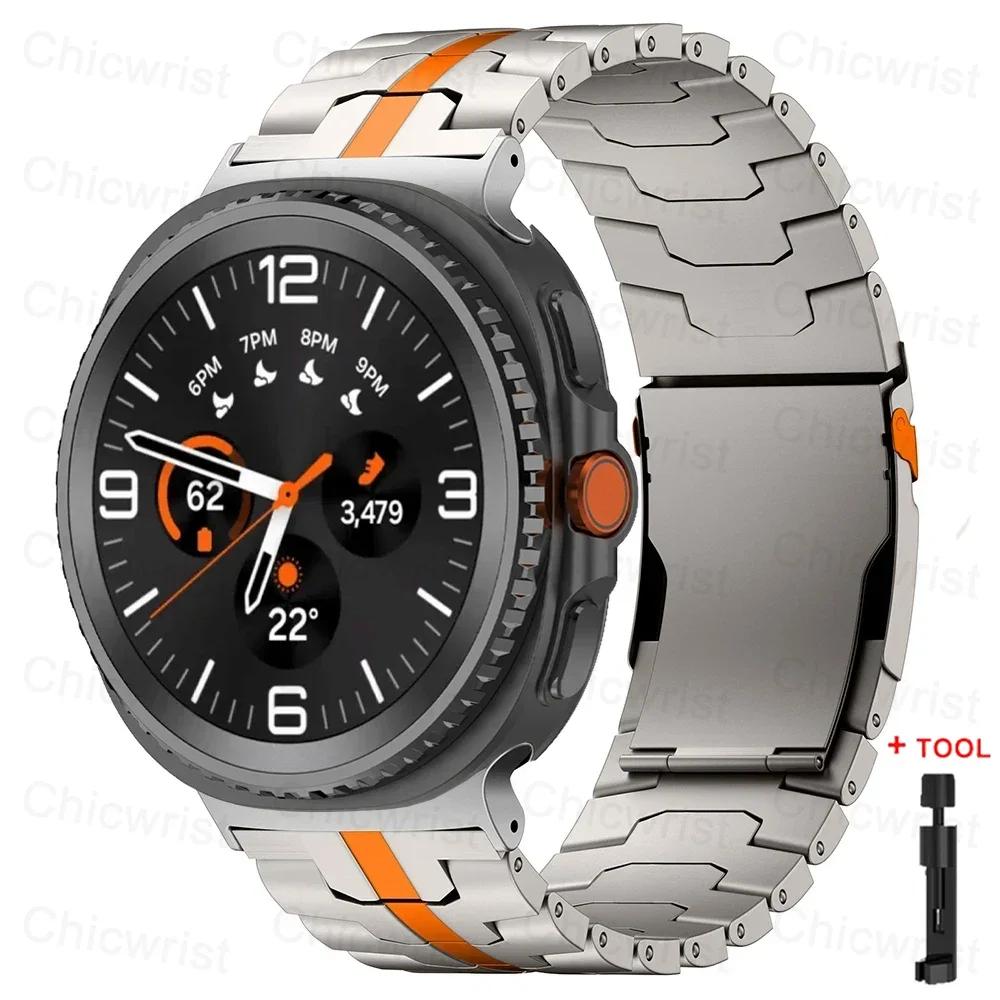 Luxury Titanium Strap for Samsung Galaxy Watch 8 40mm 44mm Ultra2 Business Bracelet for GALAXY WATCH 8 Classic Bands Accessories