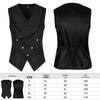 2025 Gothic Medieval Men's Vest and Waistcoat Set for Spring/Autumn - European & American Style Stage Costume