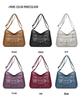 Korejská dámská crossbody taška přes rameno z prané kůže s velkou kapacitou - Nová móda, Vícevrstvá, Jednoduchý design pro maminky