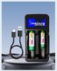 Zwei-Schlitz-LCD-Ladegerät für AA/AAA/18650 NiMH/Li-Ionen-Akkus, Automatischer Stopp bei vollständiger Ladung