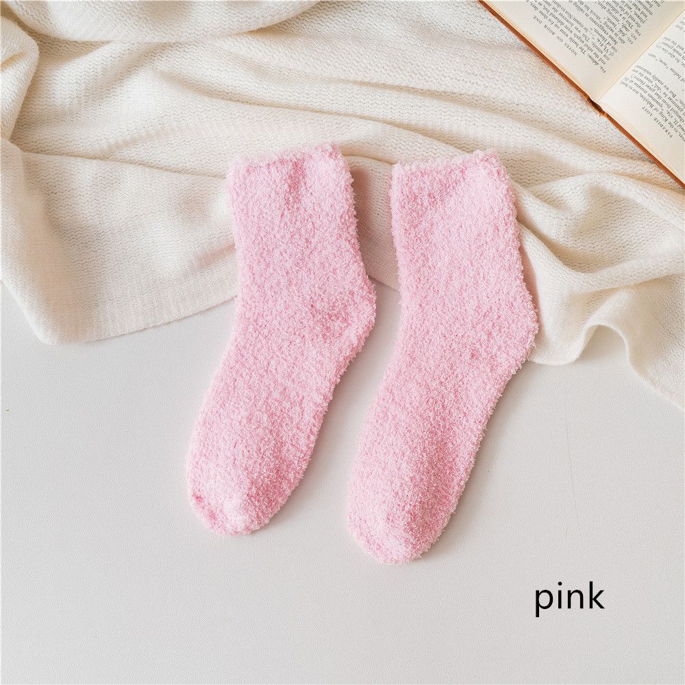 Christmas Gift Winter Warm Breathable Soft Coral Velvet Socks Bed Floor Fluffy Cosy Sleep Socks