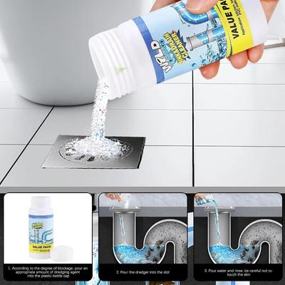 110g Powerful Sink Drain Cleaners Portable Powder Cleaning Tool Super Clog Remover Powder Agent for Kitchen Toilet Pipe Dredging
