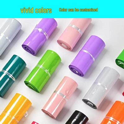 12 Silk Durable Black & White Colorful Courier Bags, Tear-Resistant Packaging for International Shipping