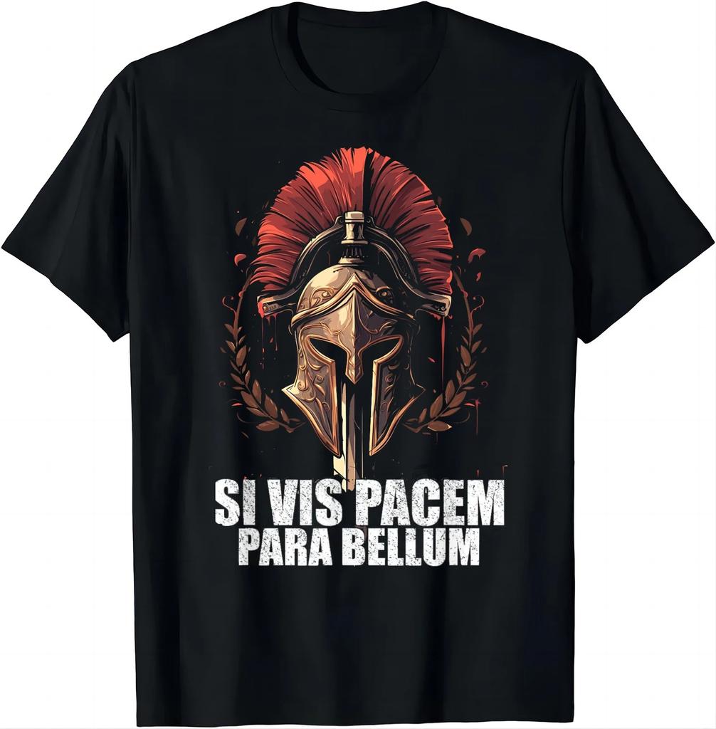 Si Vis Pacem Para Bellum | Latin Wisdom Proverb T-Shirt Graphic T ShirtsCamiseta Hombre T-shirt Men Women Oversize O-Neck Tee