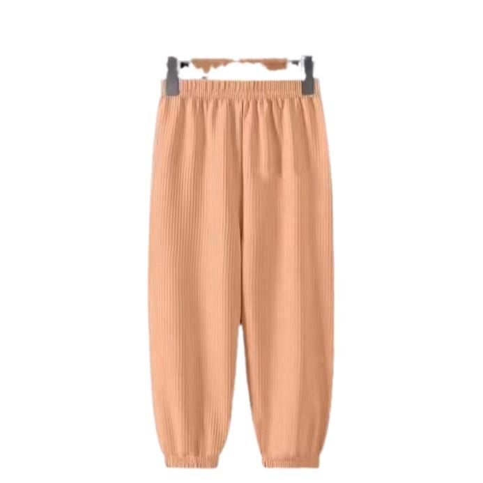 Kids Summer Mosquito Proof Harem Pants Boys Girls Korean Wide Leg Trousers With Cuffed Ankles