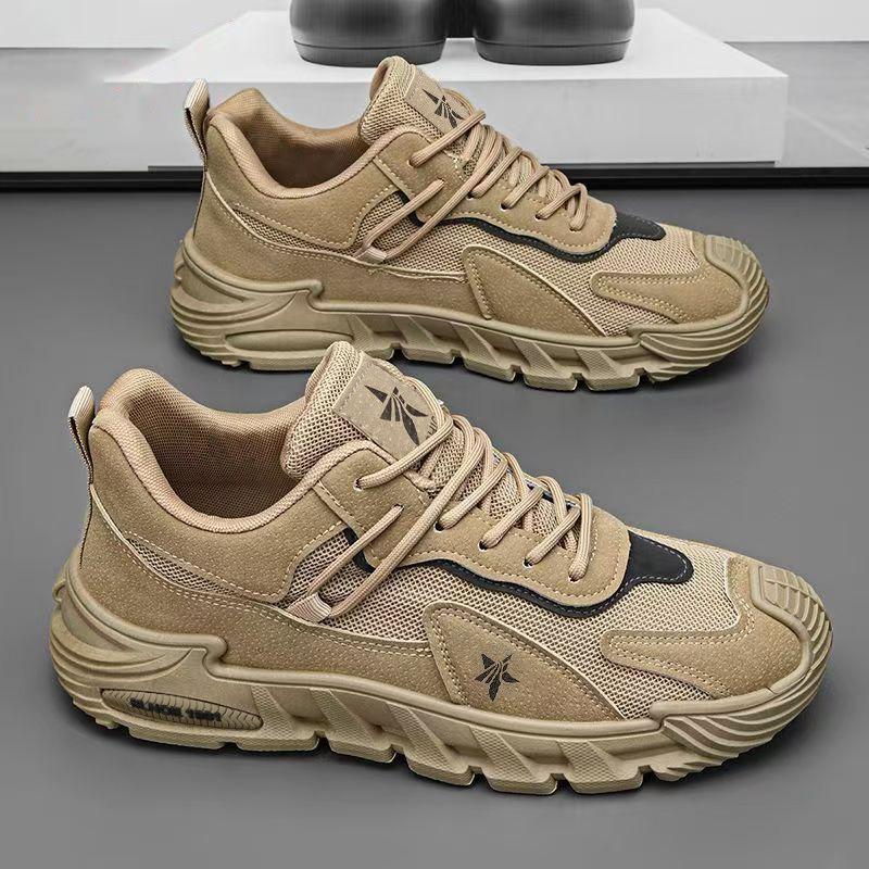 Men's Spring Outdoor Work Protective Board Shoes, Anti-Slip Wear-Resistant Breathable Trendy Footwear.