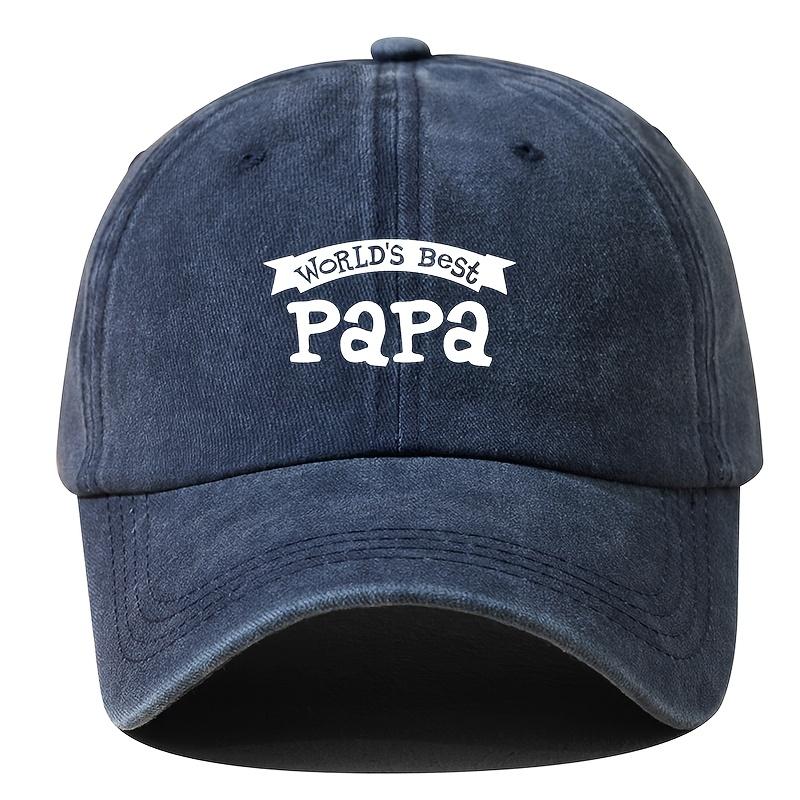 Adjustable WorldS Best PapaBaseball Cap  Vintage StyleHipHop Dad Hat with Curved BrimOutdoor Fishing  Hiking Trucker Hat