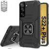Protective Case - BOOLING - for Samsung Galaxy S22 Plus - Metal Support Ring - Metal Plate - Soft Silicone