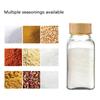 7Pcs/Set 4Oz Glass Spice Jar Seasoning Containers With Bamboo Lids Square Empty Spice Bottles Herbs