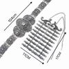 Caucasian Ethnic Rhinestone Women's Waist Belt & Breastplate Set