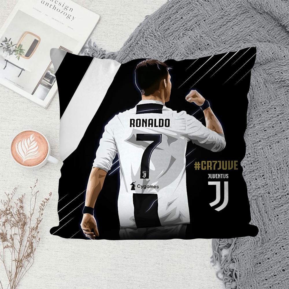 1 шт. Наволочка CR7 Криштиану Роналду Декоративная для дивана Домашняя Двусторонняя печать Короткий плюш Милая наволочка 16x16Inch