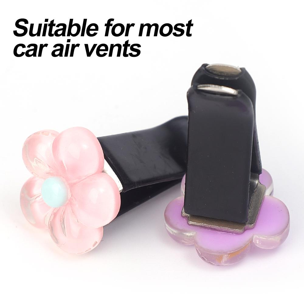New Car Air Conditioning Vents Creative Ornaments Colourful Crystal Daisy Shape Handmade DIY Resin Accessories Auto Interiors
