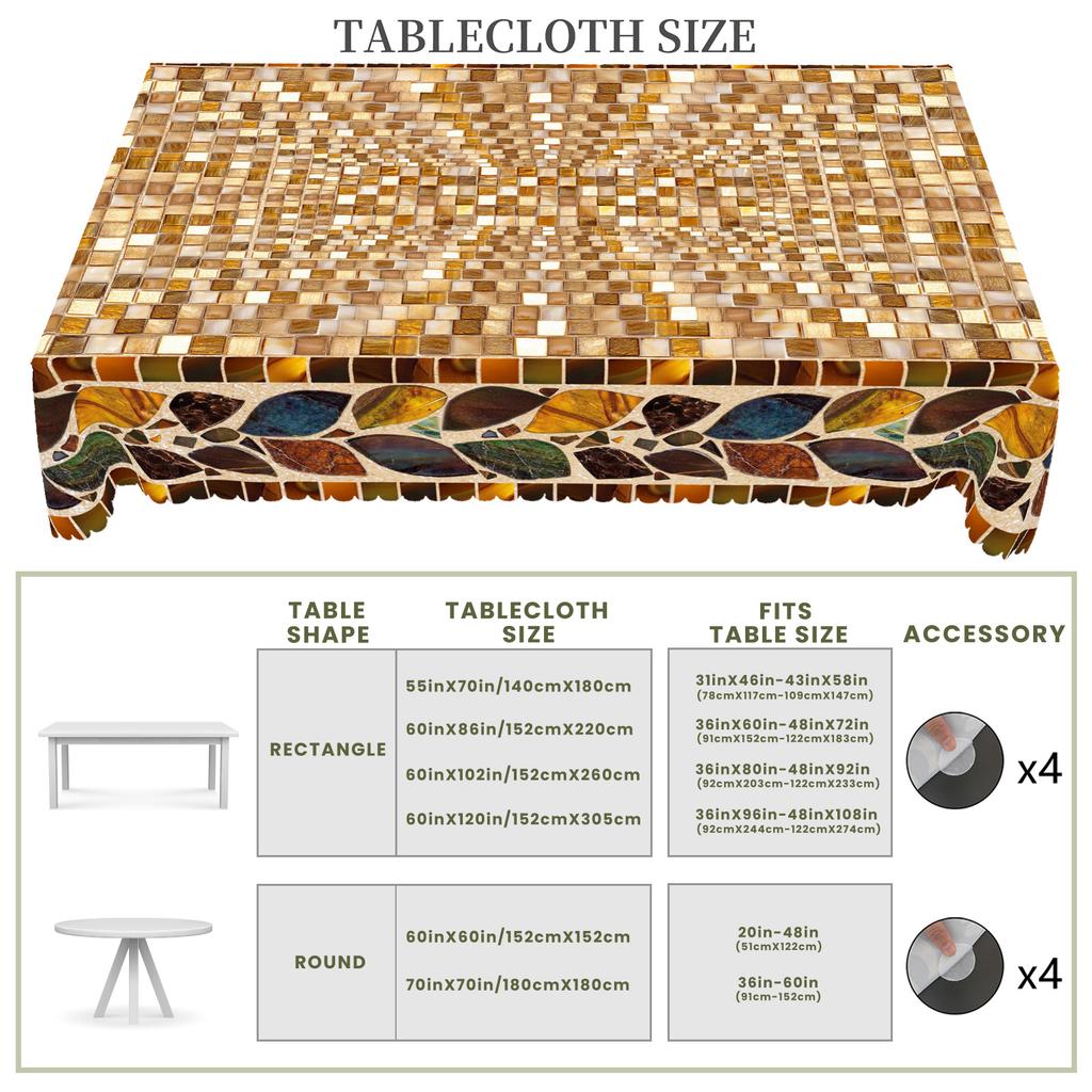 1 Piece Of Retro Farmhouse Style Creative Marble Theme Tablecloth, Colorful Marble Pattern Design, Suitable For Holiday Parties, Camping Style Picnic