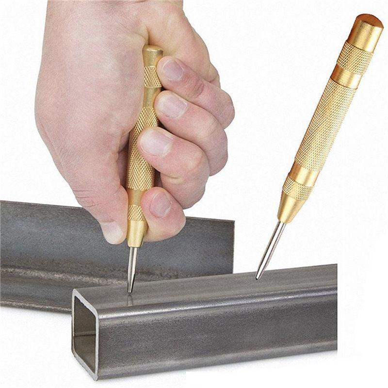 SHGO-5Pcs Spring Loaded Automatic Center Punch Spring Loaded Punch Dent Marker Tool For Woodworking