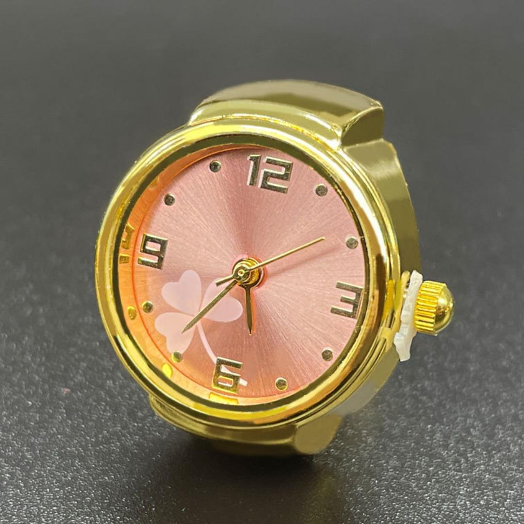 

Винтажные кварцевые часы в стиле панк, кольца для пар, женщин и мужчин, крутые эластичные кольца в стиле хип-хоп для часов, индивидуальные аксессуары в стиле хип-хоп розовый