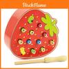 Wooden Strawberry And Apple Catch Insects Toy With Handeye Coordination For Parentchild Learning