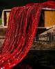 Korean-Style Silver Silk Partition Curtain, 1m X 2m, for Door, Porch, Living Room, or Bedroom.