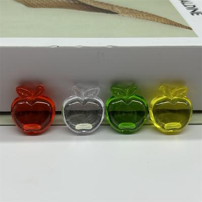 Asi 130 ks Nové akrylové korálky Apple Křišťálové jablko Dekorační doplňky Korálky Imitace křišťálového jablka Volné korálky Smíšená barva