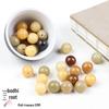 Natural Bodhi Root Multi-Treasure Round Beads 12MM for Handmade DIY Buddhist Rosary Bracelet – Candy Color Spacer Beads.