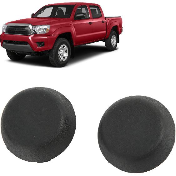 Rear Bumper Dome Bolt Cover 2PCS Rear Bumper Dome PT228 34000 BK ABS Black Replacement for Tacoma 2005‑2015