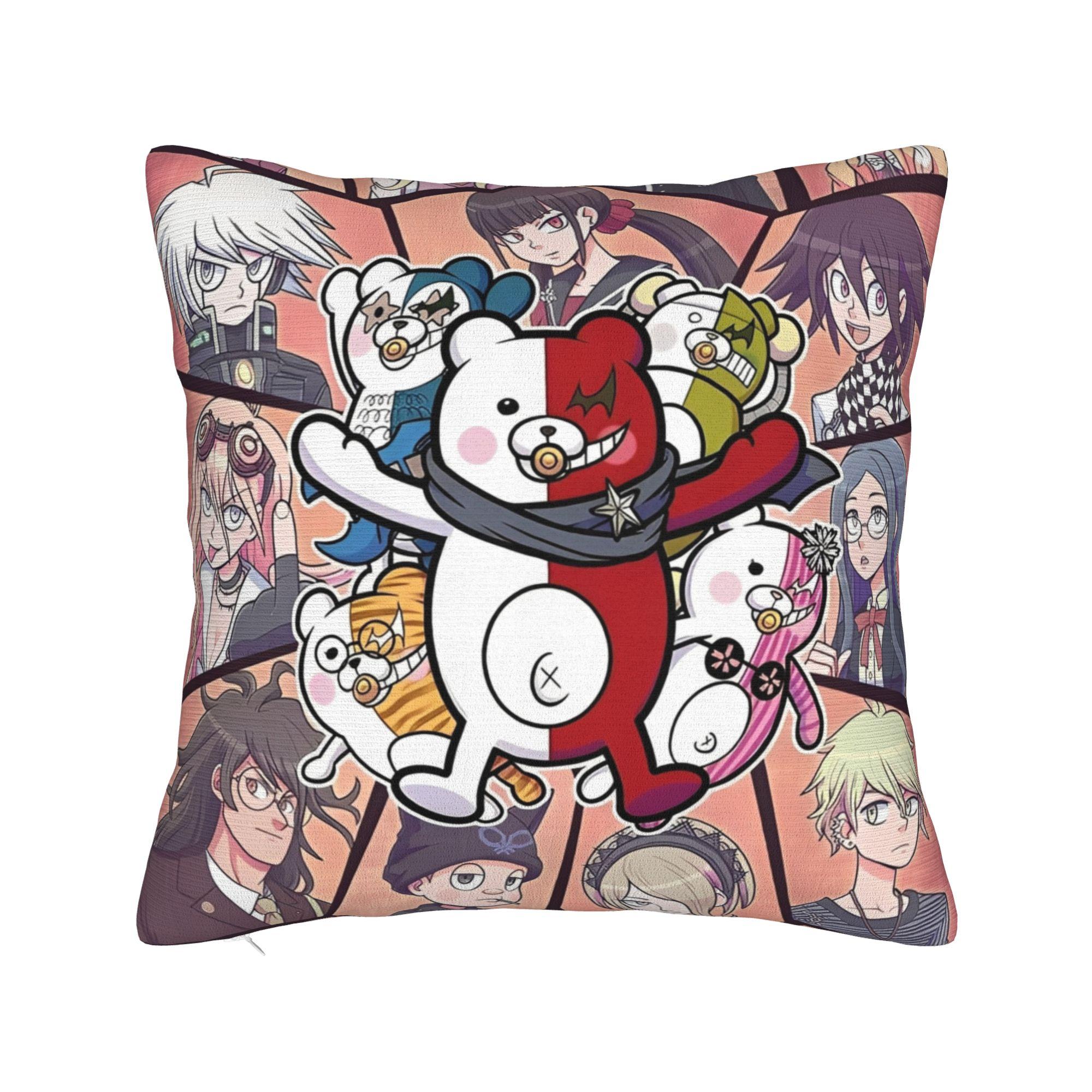 

Decorative Pillowcase Danganronpa Japanese Anime Accessories Home Throw Pillow Case Cover Square Multiple Sizes 12x12Inch