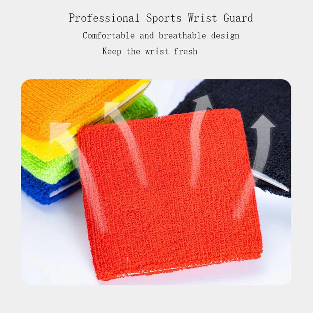 1/10Pcs Wrist Support Band Wristband Sport Bracers Sweat Towel Cuff Tennis Wrist Guard Protector Strap Fitness Run Sweatband Gym