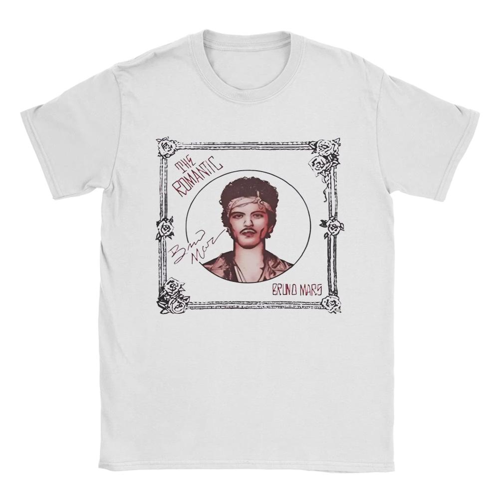 

The Romantic Flower Bruno Mars Print T Shirt Mens Women Cotton Vintage TShirts Crew Neck Tee Shirt Short Sleeve Tops Plus Size L