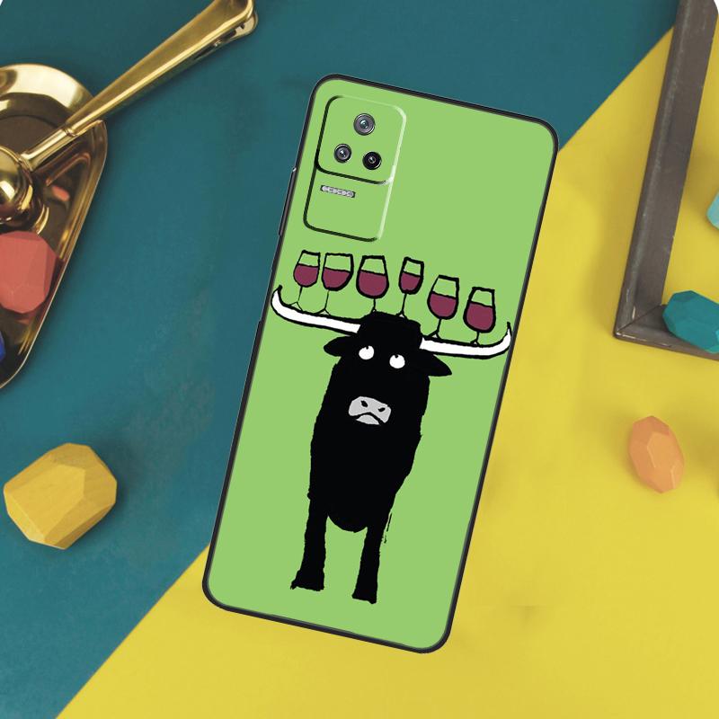 Cute Cartoon Cow Case For Xiaomi 13 14 15 Ultra 11T 12T 13T 14T Pro POCO X7 Pro X3 X5 X6 F5 F6 M6 Pro Funda
