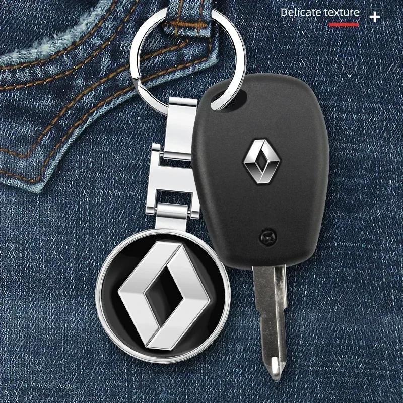 2026 Hot For Renault Interior Stickers 1pcs Car Keychain Badge Key Chain Rings Metal Car Accessories For Renault Megane 2 3 Clio