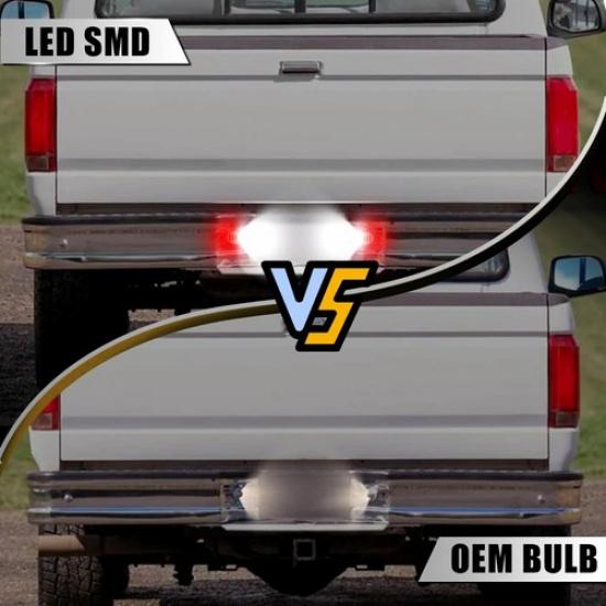 2PCS LED Rear Plate License Chrome Light White&Red Super For Ford Duty 1990-2016