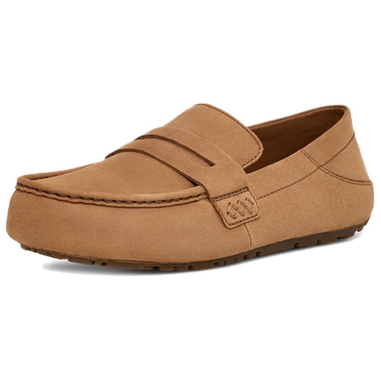 UGG Fashionable Simple Versatile Moccasins Men Shoes Brown 1166762-CHE