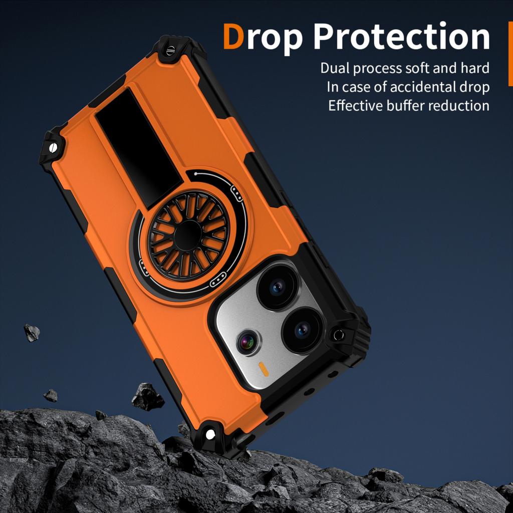 Vhodné pro Redmi Note 14 Pro Plus 4G 5G Magnetický Ochranný Magsafe Nárazuvzdorný Odolný Ochrana proti Pádu Kryt se Stojánkem