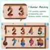 Montessori Magnetic Maze Sorting Board Kid Color Number Cognitive Matching Sensory Game Fine Motor Training Education Parish Toy