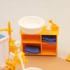 1:12 Scale Miniature Bathroom Set Plastic Dollhouses Accessories With Sink Bathtub And Toilet For Kids Play