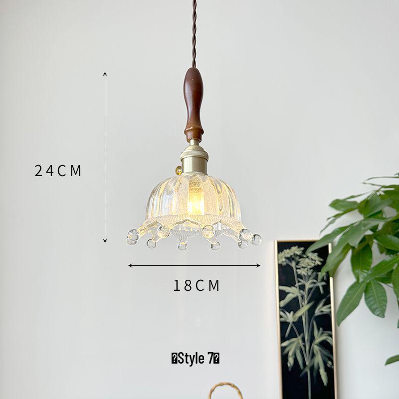 

Винтажный подвесной светильник из ореха и латуни со стеклянным абажуром для бара, стойки или спальни