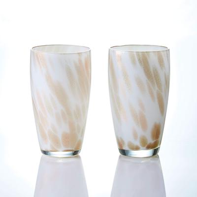 Dolce Duo Pair of Tumbler Moonstone Talisman Glasses, 380ml, [Lovers' Stone], DS-5011