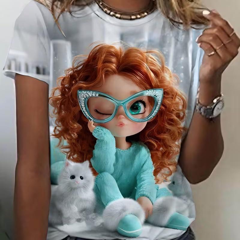 Cute style women s T-shirt 8XL