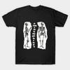 Men Black Print T-shirt The Skeletons No-Cut Transfer Paper Print Cotton Tshirt