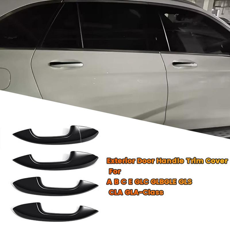 1Set Exterior Door Handle Trim Cover For C/E/GLC/GLB/A/B/GLE/GLS/CLA/GLA-Class Door Pull Stickers LHD