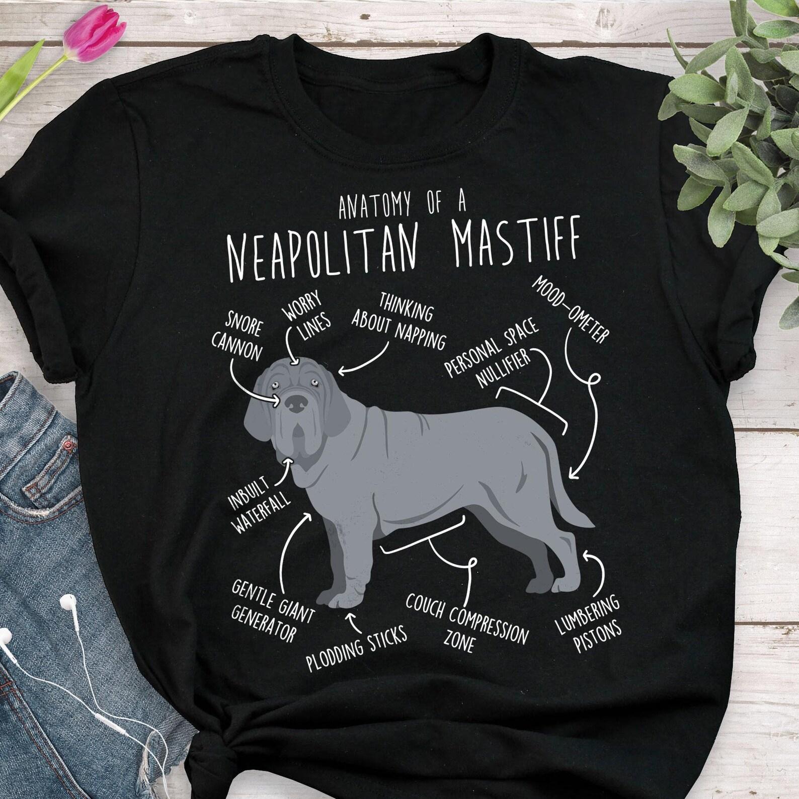 Gray Neapolitan Mastiff Shirt, , , Cute Neo Mastiff T-shirt, Funny Dog Lover Gift, Pet Tee, Dog Mom, Dad, Mastino Napoletano, Blue 150