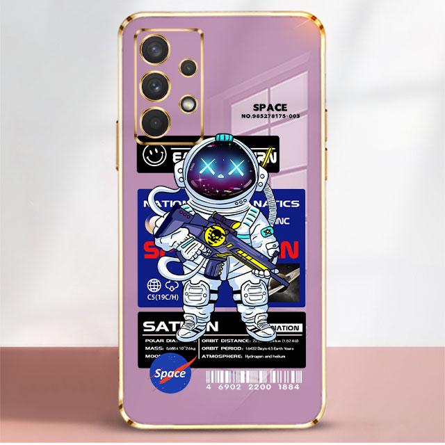 

Модный крутой чехол с космонавтом для Samsung Galaxy A52 A12 A51 A32 A21s A71 A50 A22 A31 A72 A02s A13 A53 A11, красочная накладка для телефона Samsung A02s