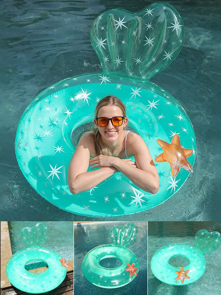 Float for Parent and Mermaid Starfish Large Multifunctional Strong Swimming Summer Heat Leisure 120cm Children, O-Shaped, Adult, Child, Princess,