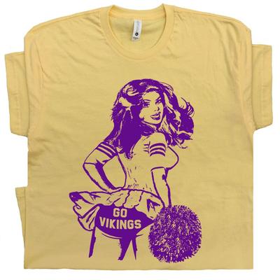 Go Vikings T-Shirt Vintage Wikinger-Shirt Football Cheerleader Retro Throwback T-Shirt