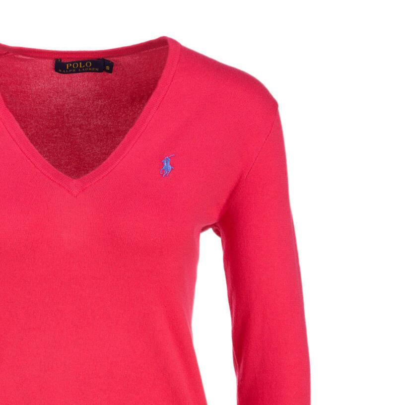 Polo Ralph Lauren Besticktes Pony-Logo V-Ausschnitt Pullover Langarm Strickpullover Damenpullover 211719841-014