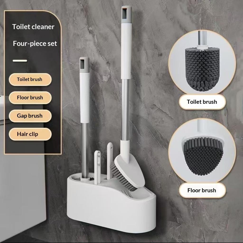 4 In 1 Toilet Brush Multifunction Brush For Bathroom Cleaning 360° No Dead Angle Cleaning Set